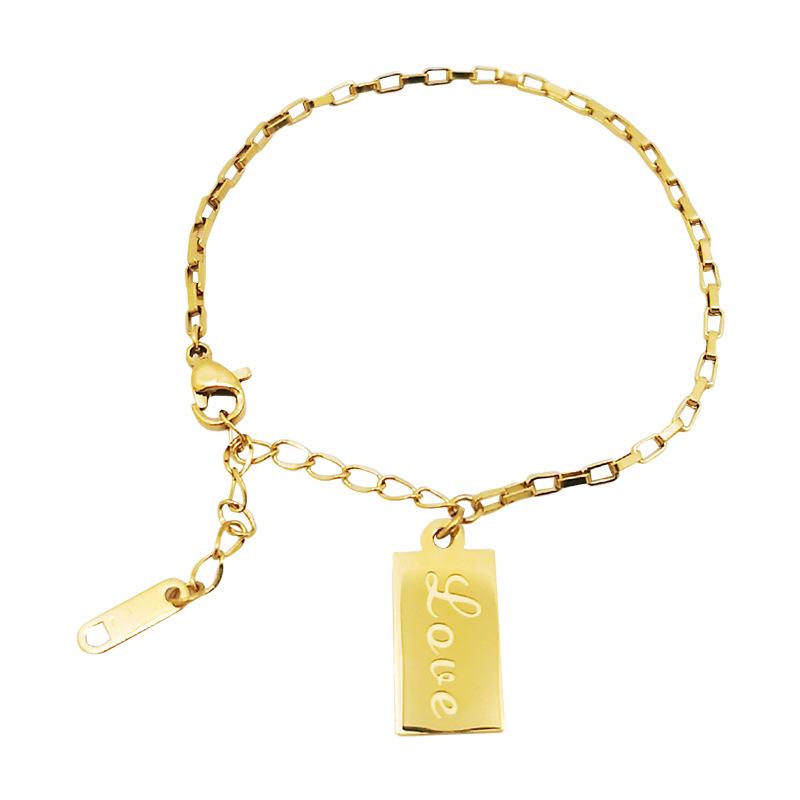Fashionable Gold Letter Bracelet for Women - Trendy Cool Style
