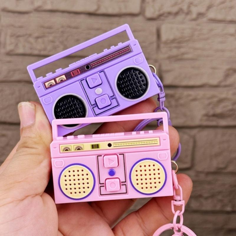 Mini Voice Recorder Keychain Recorder Keychain Creative Tape Recorder Keychain Portable Keychain Pendants for Backpacks