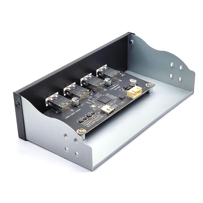 USB 3.2 Typ-C Panel für optisches Laufwerksschacht, 10 Gbit/s, 3,5/5,25 Zoll HUB, 19-PIN auf C-Port Wendeanschluss