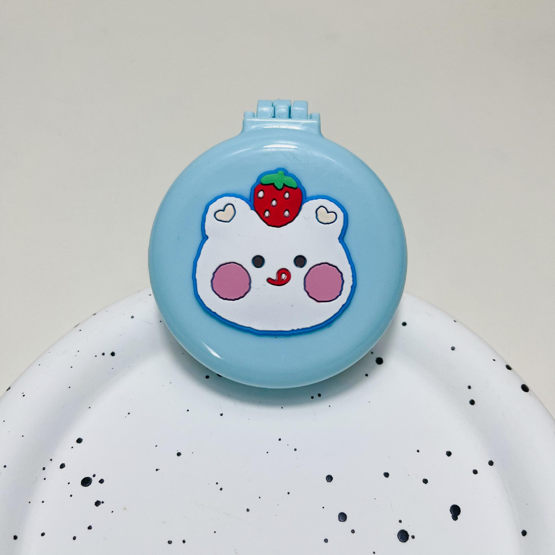 

Милая мультяшная складная расческа с подушкой безопасности и зеркалом - портативная для детей, кремовый дизайн Wind