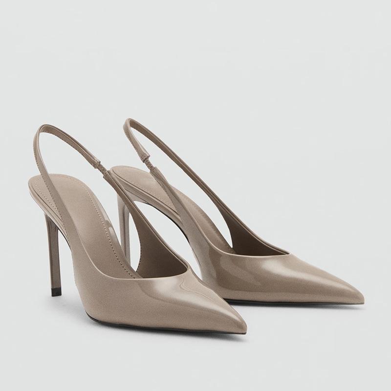 Luxury Patent Leather Heeled Sandals Women