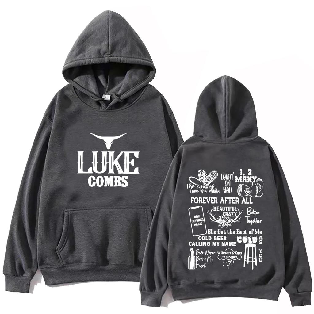Luke Combs Tour Hoodie Tops Long Sleeve Regular Sweatshirt Music Fans Gift Spring Summer Casual
