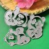 Panda Die Cut Decorative Embossing Paper Die Carbon Steel Cutting Dies For Card Making Scrapbooking Album Bookmarks