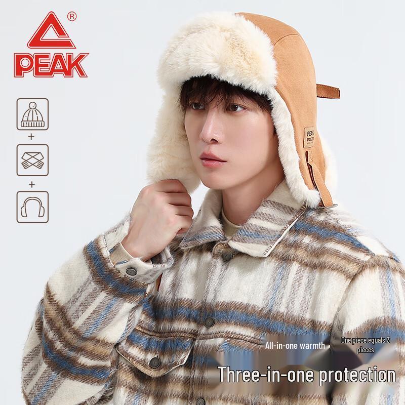 

Пиковая термоветрозащитная шапка-ушанка One Size