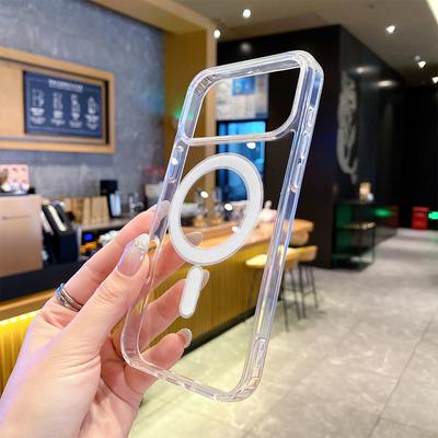 For Apple 17 Transparent Magnetic Phone Case Holder for Apple Phone Case Strong Magnet Simple High-end Classic Trend
