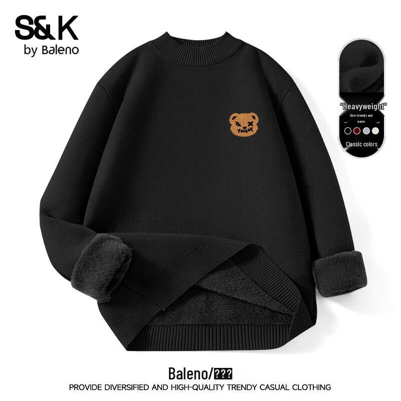 

Baleno Men s S&K American Retro Fleece-Lined Mock Neck Knit Sweater L