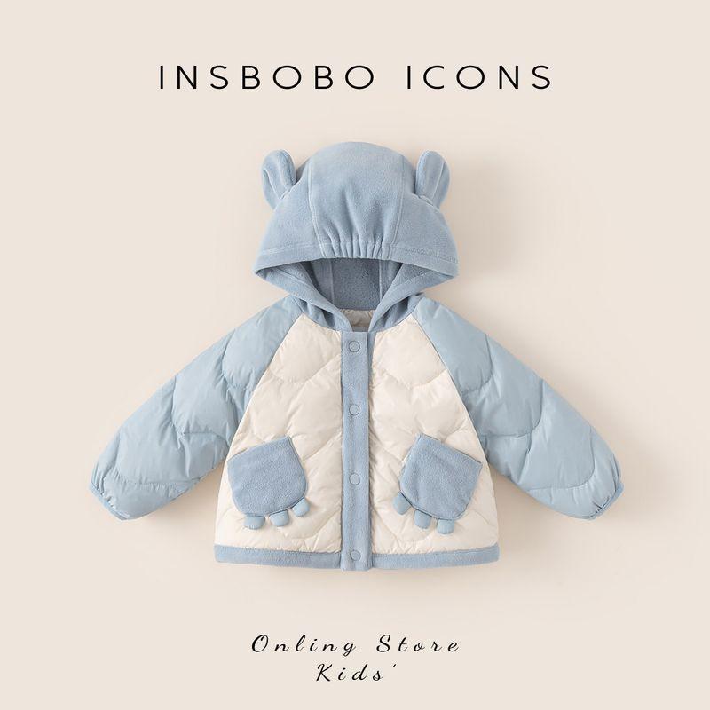 Insbobo Baby down Jacket 2025 Winter New Style Baby Girl down Jacket Baby Boy Warm Winter Jacket Children s Clothing Blue 100