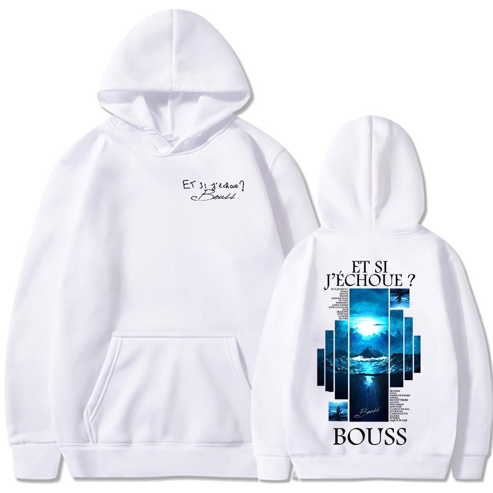 Rapper BoussEt Si J'echoue Album Hoodies Men's Women Hip Hop Fashion Pop Music Sweatshirts Casual Vintage Oversized Pullovers