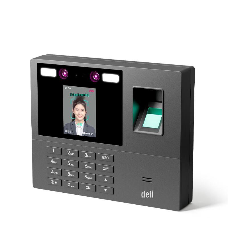 Deli 34521W Pro Facial Recognition & Fingerprint Attendance Machine