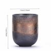 Japanese Retro Coarse Pottery Tea Cup Espresso Cup Ceramic Kung Fu Tea Cup Coffee Mug for Home Kitchen Office Daily Drinkware