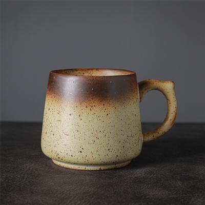 Ceramic Japanese Coarse Pottery Cup Retro Home Coffee Cup Creative Water Cup Breakfast Cup Ceramic Gift Cup