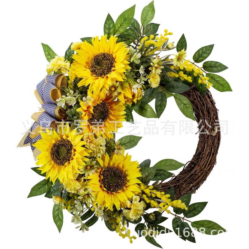 Artificial Flower Wreath Easter Valentines Day Decor Hotel Restaurant Door Hanging Decoration