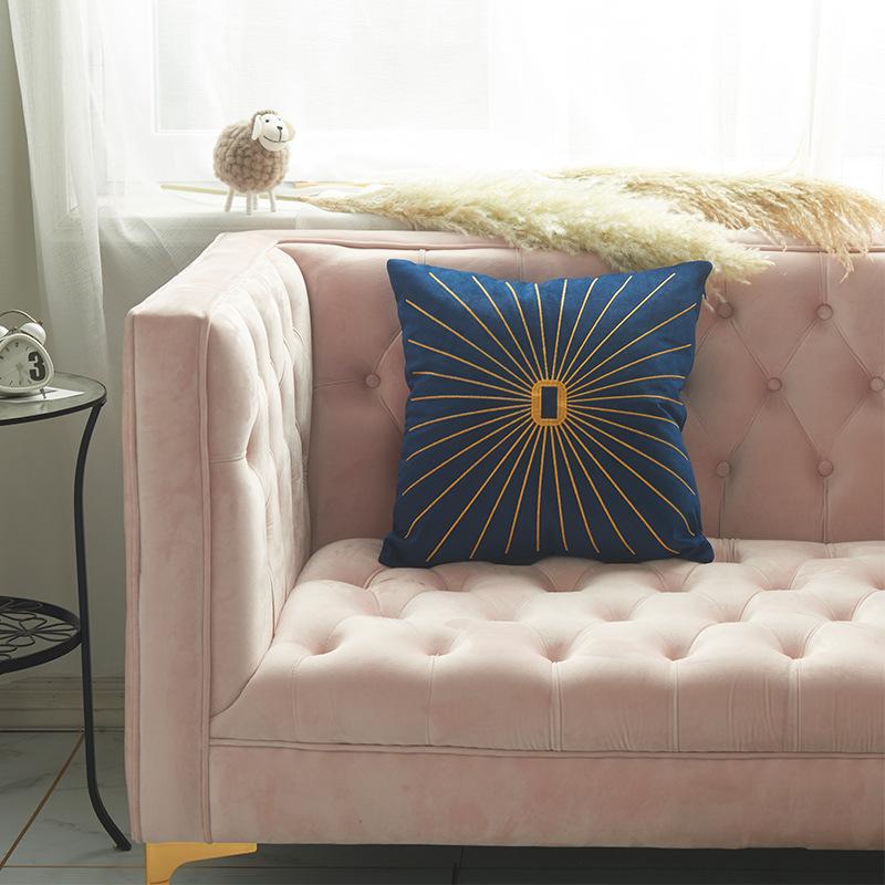 Dutch Velvet Gold Thread Embroidery Pillow Cover New Thickened Style Home Plush Cushion Cover Without Core