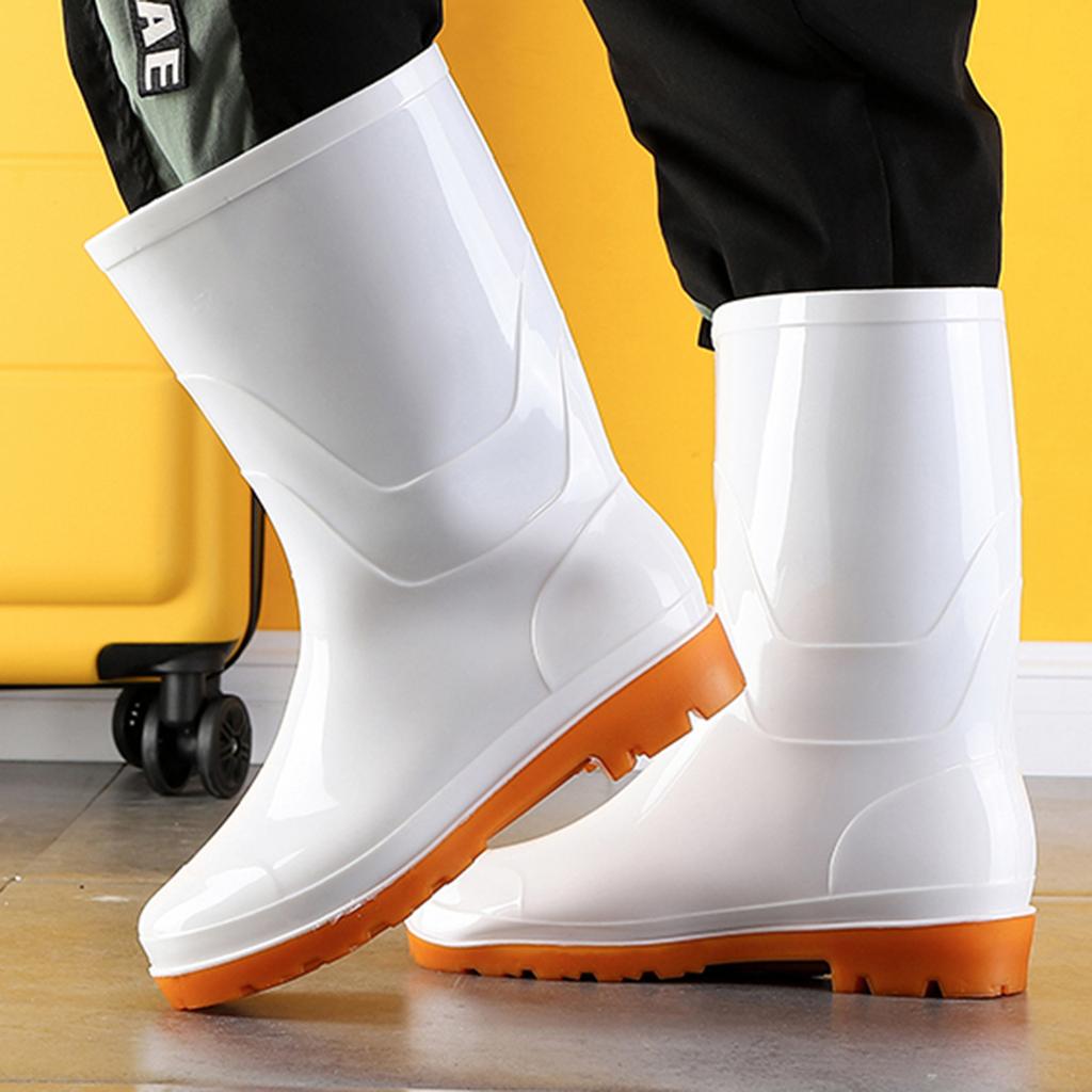 Low High Tube Black Women Men Rain Boots Male Waterproof Fishing Boots Couple Non-Slip Water Shoe Outdoor Garden Work Rain Boot