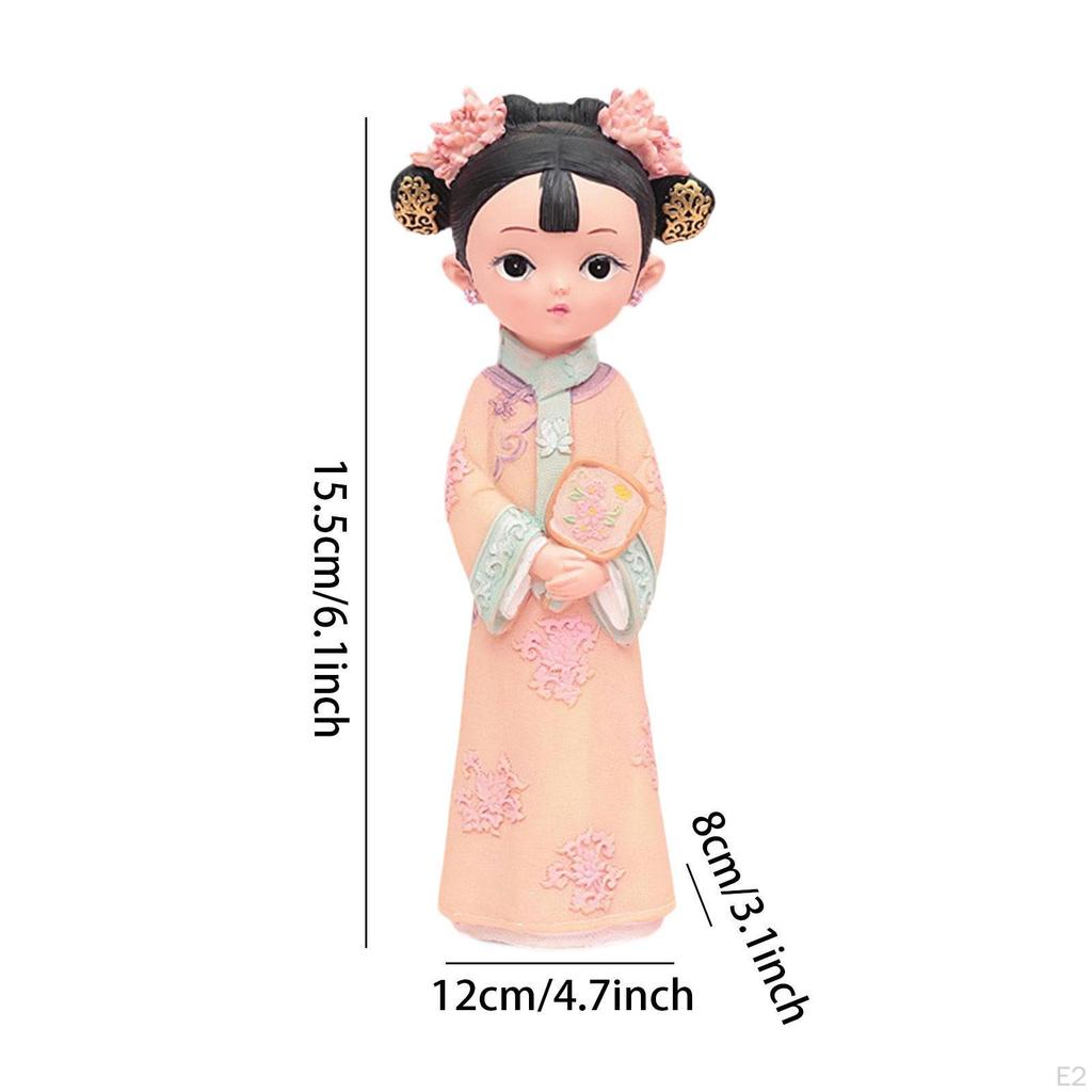 Abstract Ox Girl Resin Sculpture Tabletop Figurine Home Decor Traditional Chinese Cattle Statue for