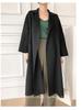 Max Family Style 2023 Women's Extra Long Wool Coat in New Water Ripple Design