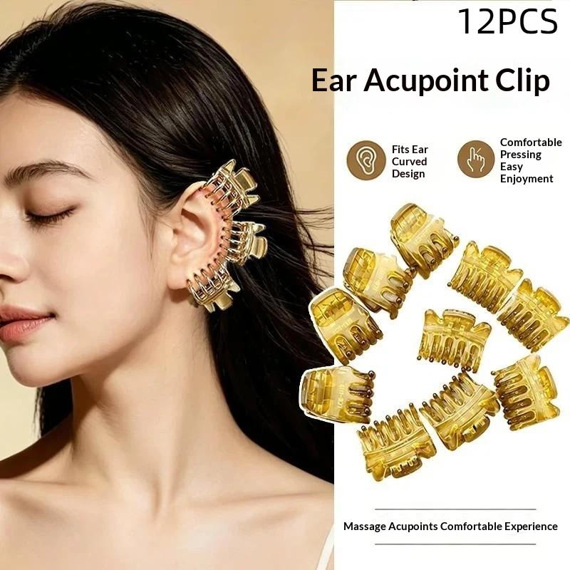 Ear Meridian Massager Acupuncture Pressure Point Massager Portable Strong Magnetic Acupressure Clip Ear Massage Tool