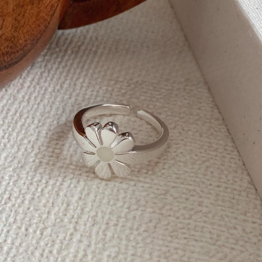 Brushed Plain Ring, Female Niche Light Luxury, High Sense, Irregular Index Finger Ring, Can't Lose Color, Ring Tide