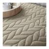 Braided Effect Microfiber Bedspread 240 X 220 Cm Beige