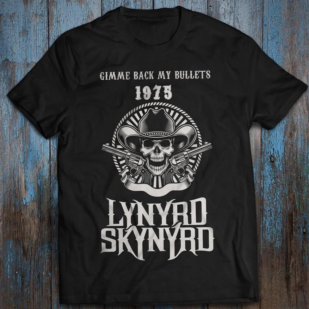 Lynyrd Skynyrd Gimme Back My Bullets T-Shirt Tops tees Men's Women's, Heavy Cotton T-Shirt Tops tees Men's Women's, Size S-4XL