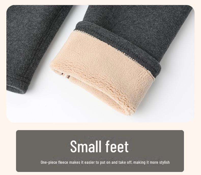 High-Waisted Slim Fit Women's Plush Leggings - Warm Thick Cotton Trousers for Autumn/Winter 2024
