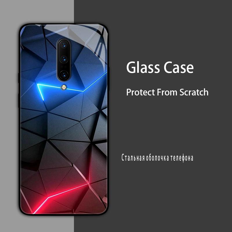 For Oneplus 7 Pro Case Cover Tempered Glass Case Hard Shockproof Coque Bumper For One Plus 7T Pro 7 T Protect Case oneplus7T