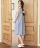 Meipeullawo Blue Pure Sleeveless Pure Cotton Women'S Plus Size One-Piece Pajamas