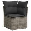 Vidaxl 5-Cz. Garden Lounge Set, Cushions, Grey PE Rattan