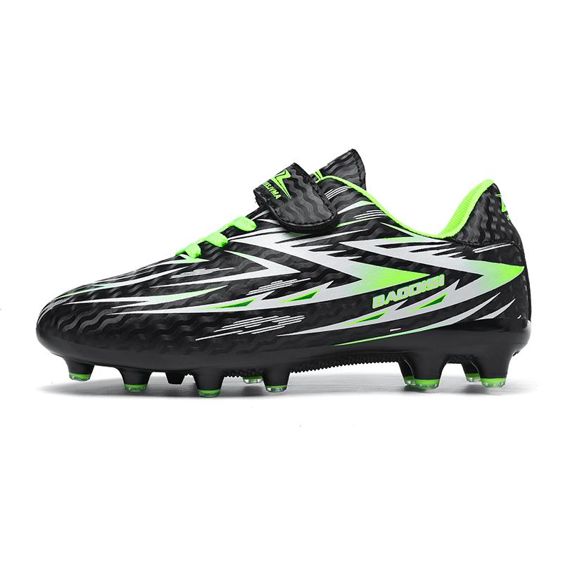 Chaussures de Football Enfants Antidérapantes Crampons Société Chaussures de Football Tf/Fg Enfants Terrain de Football Intérieur Bottes Rapide Professionnel Baskets 36