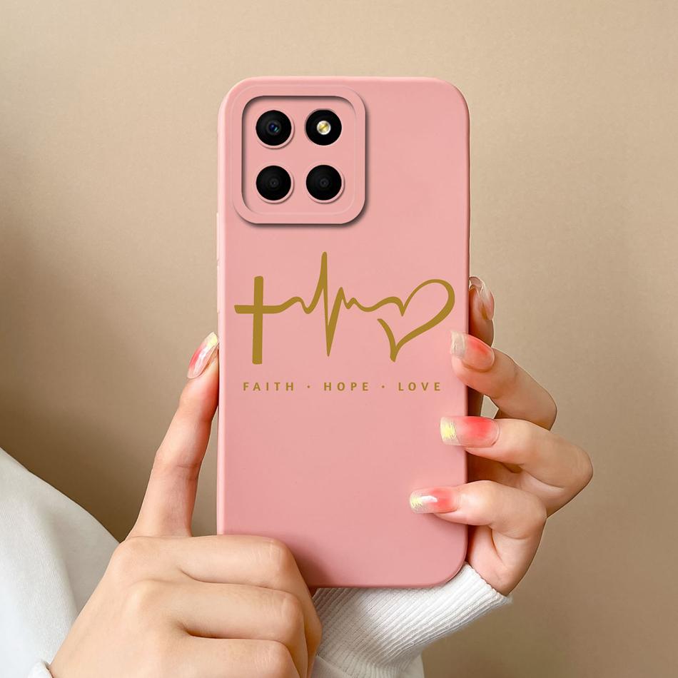 For Huawei Honor X6 X6S X6A Plus Phone Case Butterfly Heart Liquid Silicone Camera Protection Back Cover For Honor X 6 Funda