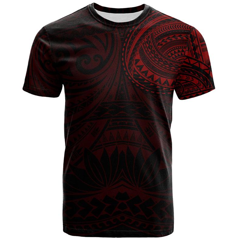 Fashion Polynesian 3D Printed T Shirt Men Summer Short Sleeves Tops Hawaiian Crew Neck Tees Casual Streetwear Male T-shirt