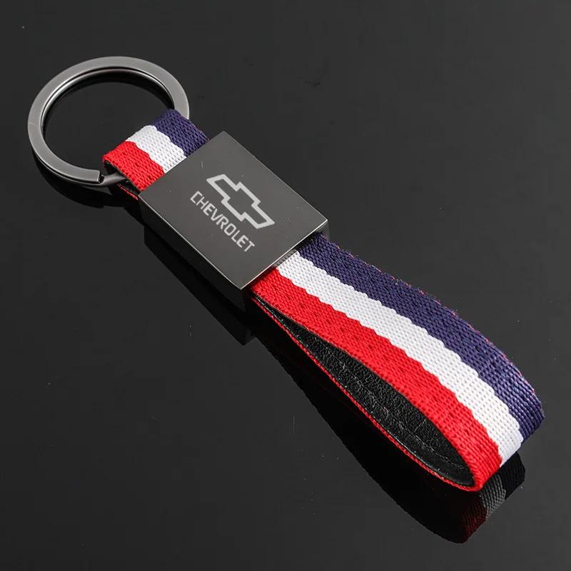 

Car Logo Key Chain Nylon Webbing Keyring for Chevrolet Cruze Malibu Equinox Aveo Colorado Spark Camaro Blazer Orlando Trax SS