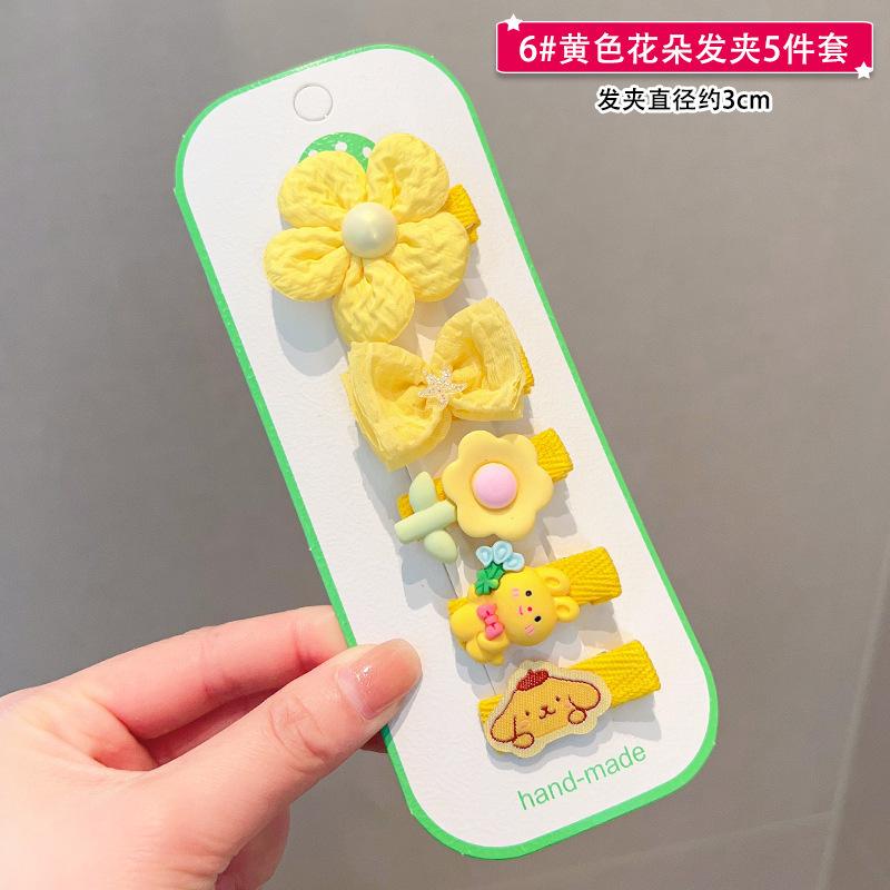 Children'S Hairpin Bag Cloth, Duck Bill Clip Cloth, Bow Root, Princess Hairpin, Cute Little Flower Girl Hair Accessories