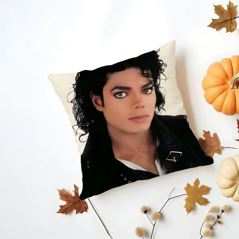 Michael Jackson Kissenbezug Waschbar Leinen Kissenbezug Weich für Tägliches Sofa Bett Wohnzimmer Dekoration