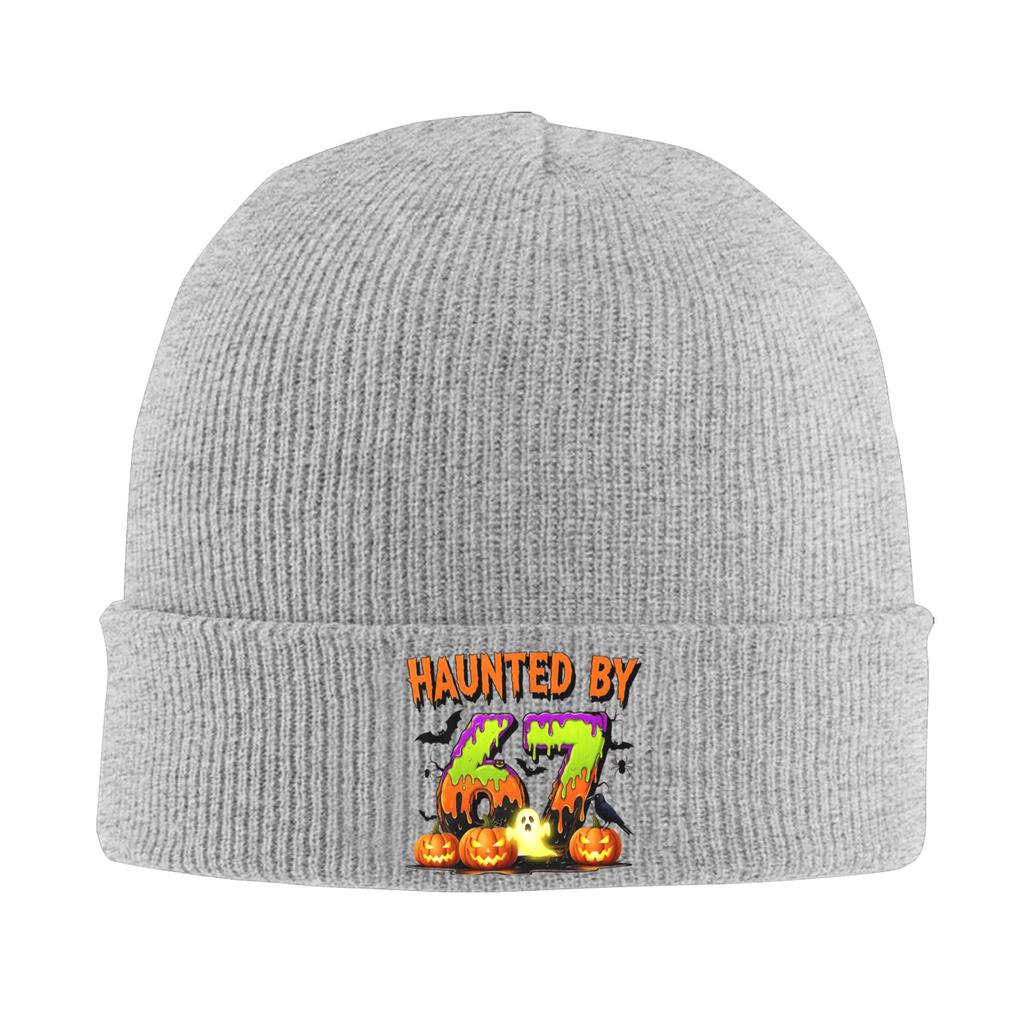 67 Six Seven Gen Alpha Z Halloween 67 Haunted By 67 Knit Hat Trendy Caps Adult Hippie Beanie Hats Design Head Wrap Bonnet Hats