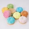 Creative Pumpkin Pin Cushion with Wooden Base Solid Color Pumpkin Shape Needle Pincushions DIY Craft Pumpkin Shape