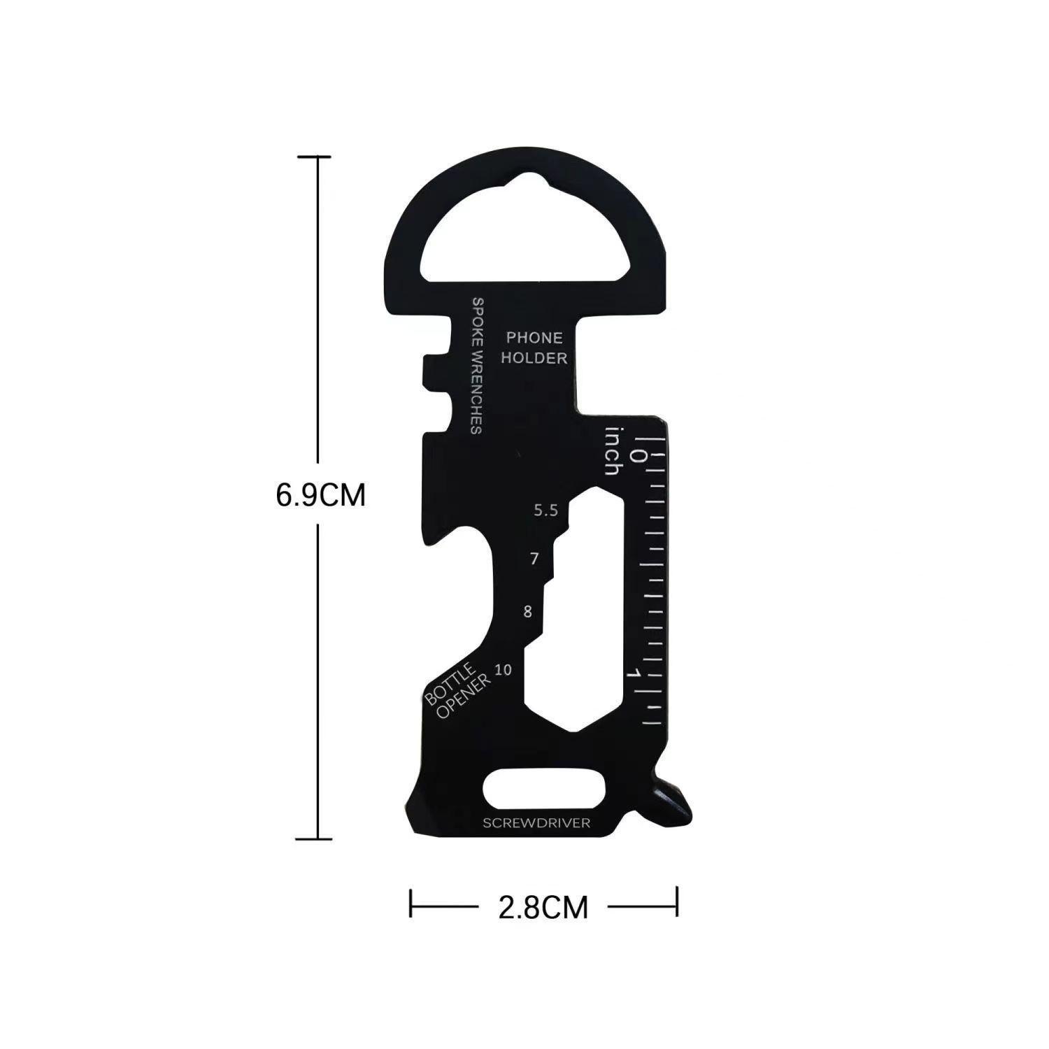 Portable Multi-Tool Keychain: Stainless Steel Screwdriver, Wrench, Bottle Opener, Hanging Buckle Gift