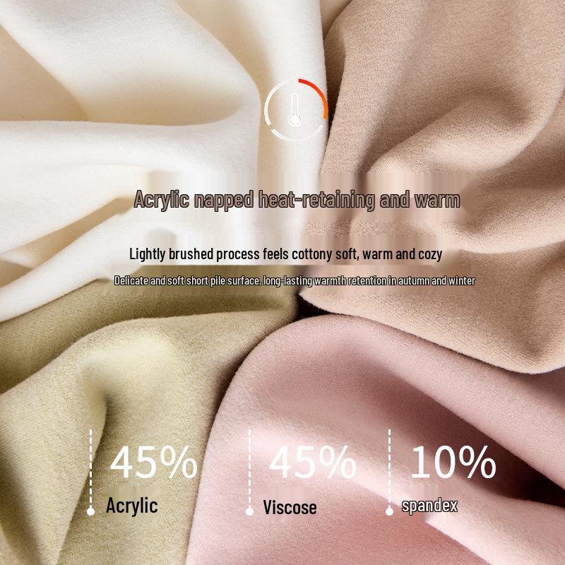 Women's Extra Thick Fleece-Lined Acrylic Thermal Base Layer Top