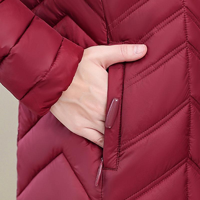 Paltoane Lungi de Iarnă Elegante pentru Femei cu Glugă, Parka Casual Groasă și Călduroasă, Jachete pentru Femei