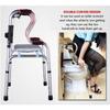 3 In 1 Height Adjustable Walking Frame Foldable Elderly Toilet Support Shower Chair Aluminum Alloy Training Bracket