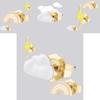 Trendy Lightning Rainbow Cloud Earrings Chic Fashionable Alloy Women's Jewelry