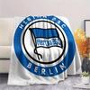 Hertha BSC Berlin Printed Flannel Blanket, Soft Throw for Bedroom Sofa, Washable,soccer Fan Merchandise, Great Gift.