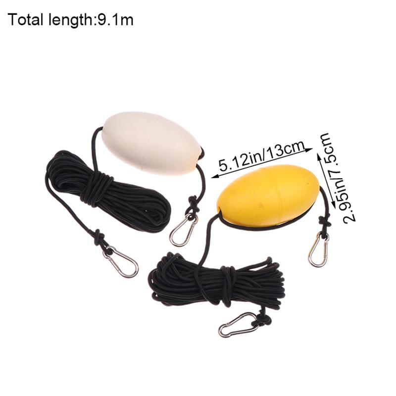 Kayak Drift Anchor Tow Line 9.1M/ 30Ft Long Nylon Rope Sea Drogue Anchor Float With Clip Buckles Boat Yacht Canoe Accessories