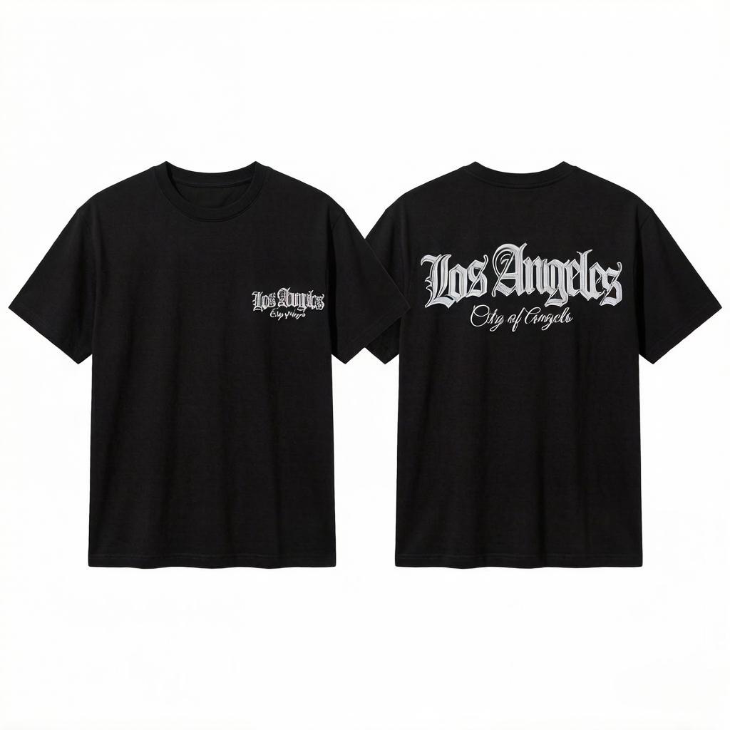 Los Angeles Palm Tree TShirt Unisex Women Tops Casual Short Sleeve Crew Neck Black Cityscape Streetwear Top Luxury Clothes Copy