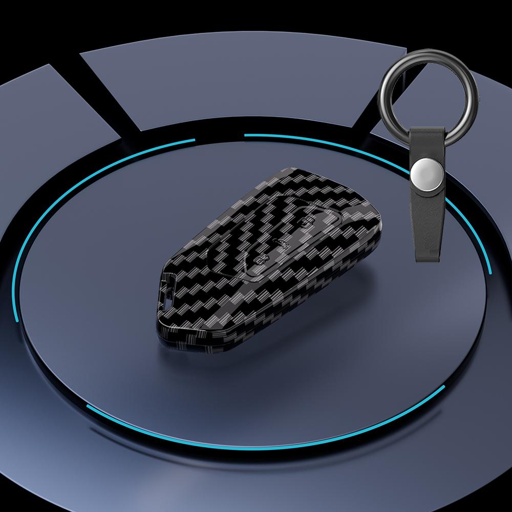 

Abs+Carbon Car Key Case Cover Shell Fob For Vw Volkswagen Golf 8 Mk8 Id.3 Id.4 Cupra Skoda Octavia A8 Seat Leon Mk4