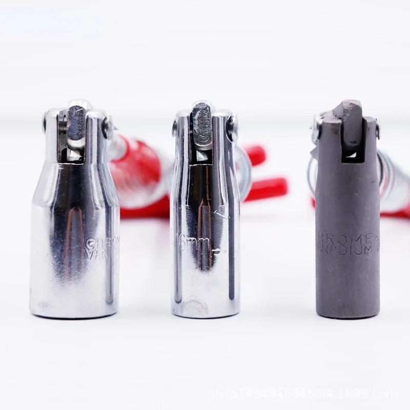 Universal 14mm 16mm 21mm Zündkerzen-Entfernungswerkzeugschlüssel 360-Grad-Zündkerzen-Entfernungssteckschlüssel Autoreparaturwerkzeug