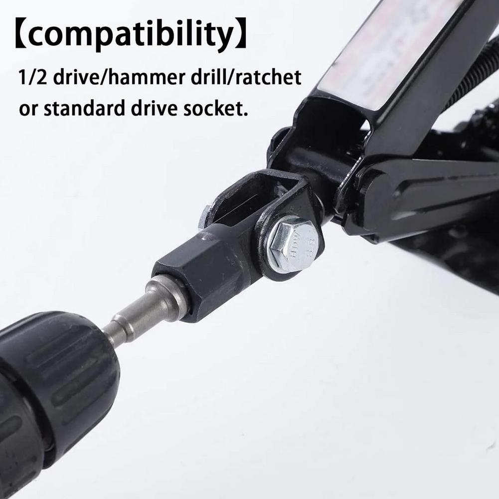 1/2 Inch Scissor Jack Adapter Chrome Steel Adapter Wrench Tool Automotive Jack Drill Adapter For Impact Drills Socket