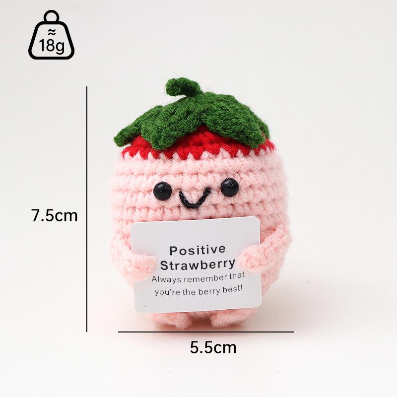 Bamboline Crochet Energia Positiva Mini Abbraccio Tascabile Per Regali di Laurea Patate Lavorate a Maglia Fatte a Mano Decorazioni per Scrivania