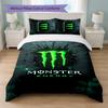 Monster Energy Print 3Pcs Duvet Cover Set 1 Duvet Cover and 2 Pillowcases Soft Bed Linen For Household Bedroom