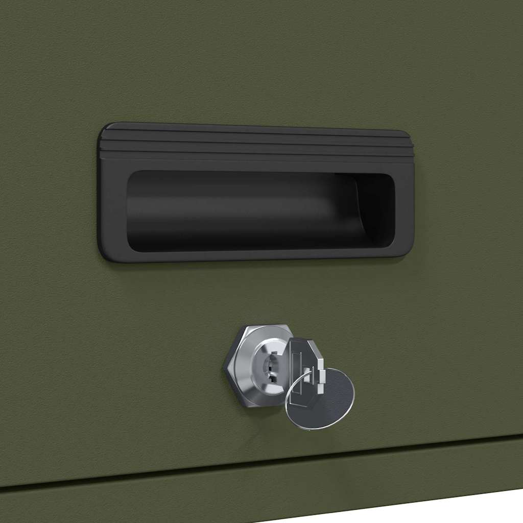 Wall Mounted Garage Cabinet with Gas Pressure Lift Door Olive Green